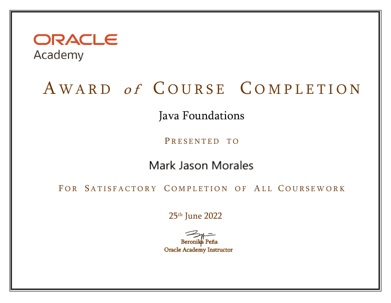 Java Foundations by Oracle